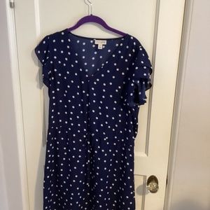 Mason Jules Blue & White Polka Dot Dress